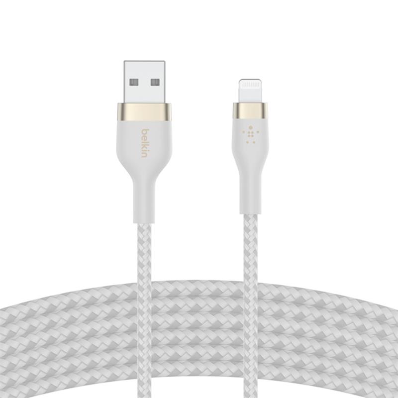 Belkin kábel Boost Charge Pro Flex USB-A to Lightning 3m - White