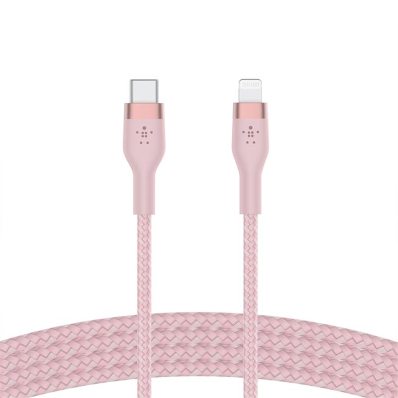 Belkin kábel Boost Charge Pro Flex USB-C to Lightning 2m - Pink