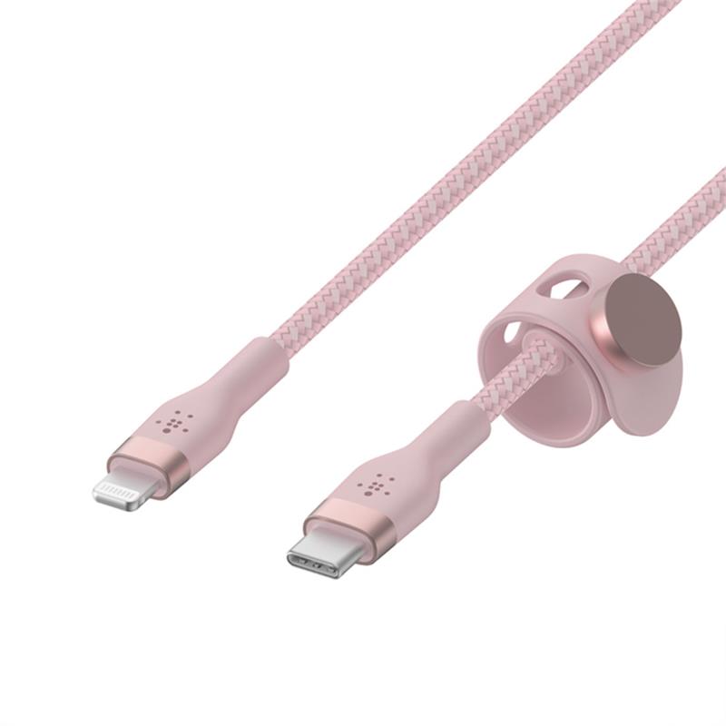 Belkin kábel Boost Charge Pro Flex USB-C to Lightning 3m - Pink