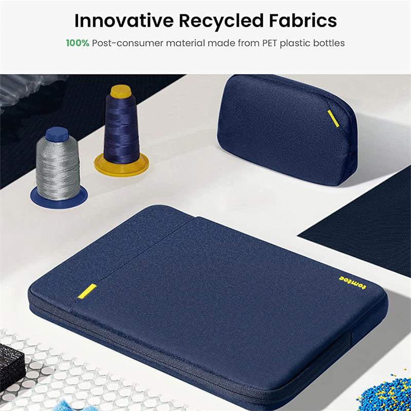 Tomtoc puzdro Recycled Sleeve with Pouch pre Macbook Air 13" M1/M2/M3/M4 - Navy Blue