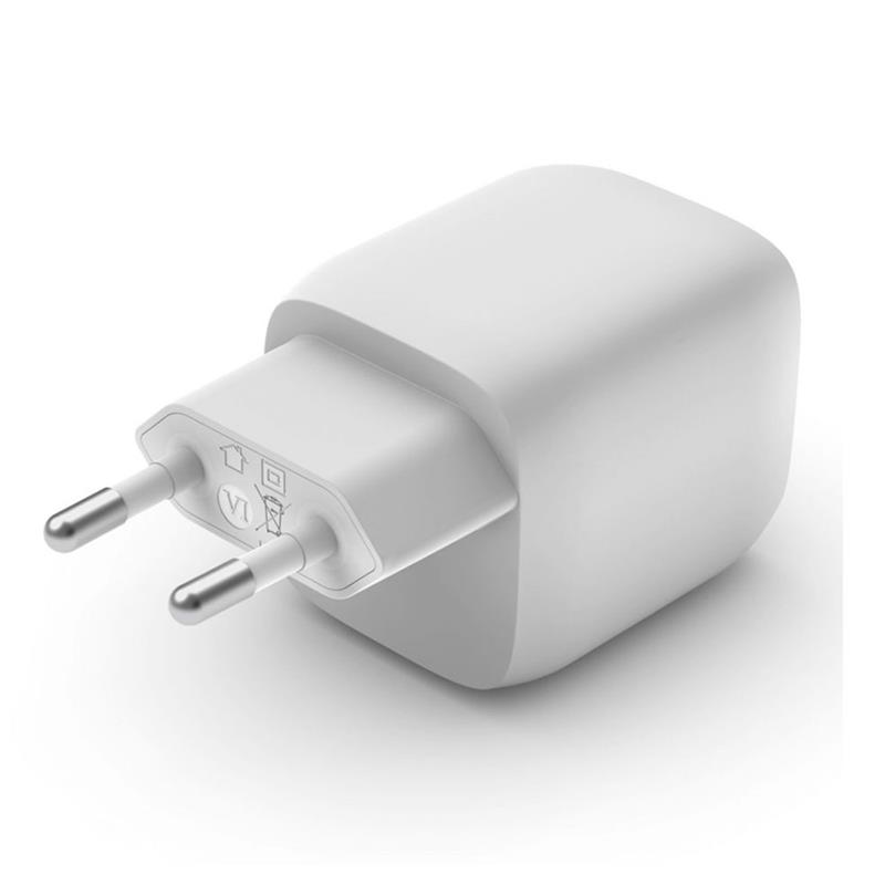 Belkin 45W Dual USB-C GaN PD Wall Charger with PPS - White