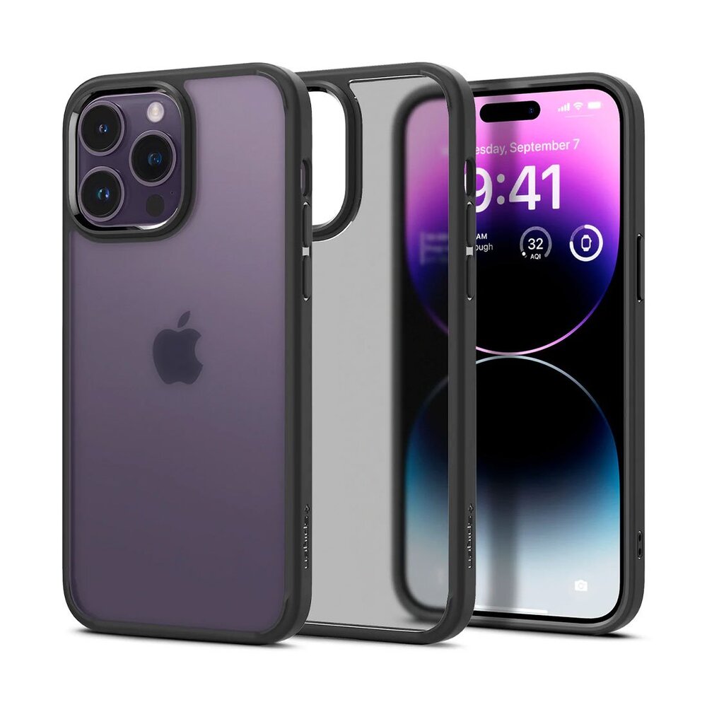 Spigen kryt Ultra Hybrid pre iPhone 14 Pro - Frost Black