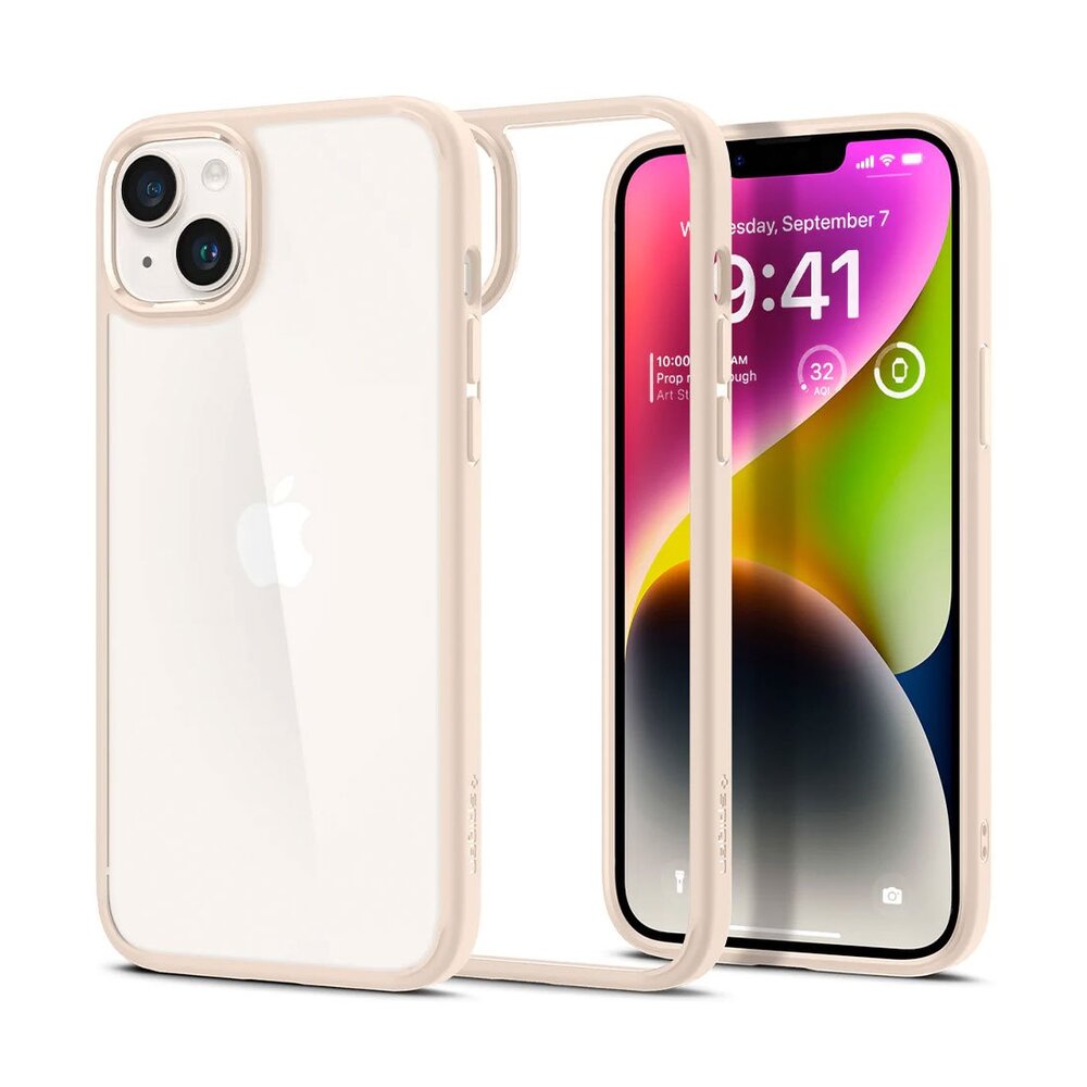Spigen kryt Ultra Hybrid pre iPhone 14 - Sand Beige