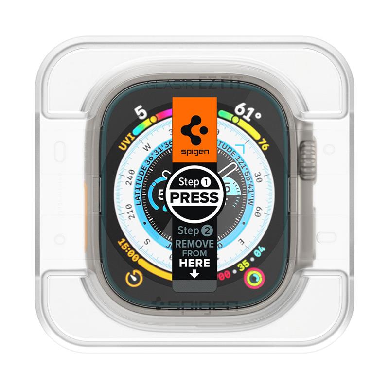 Spigen ochranné sklo Glas.tR EZ Fit pre Apple Watch Ultra 2 ks - Clear