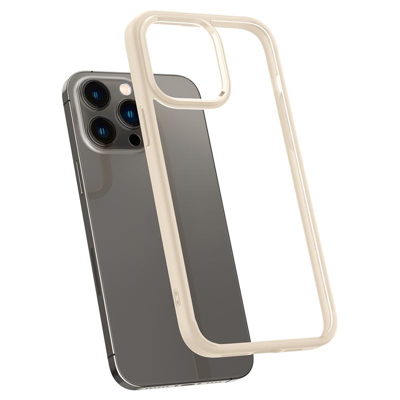 Spigen kryt Crystal Hybrid pro iPhone 14 Pro - Sand Beige