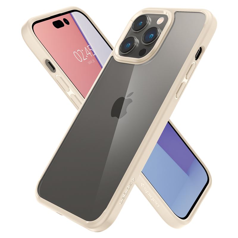 Spigen kryt Crystal Hybrid pro iPhone 14 Pro - Sand Beige