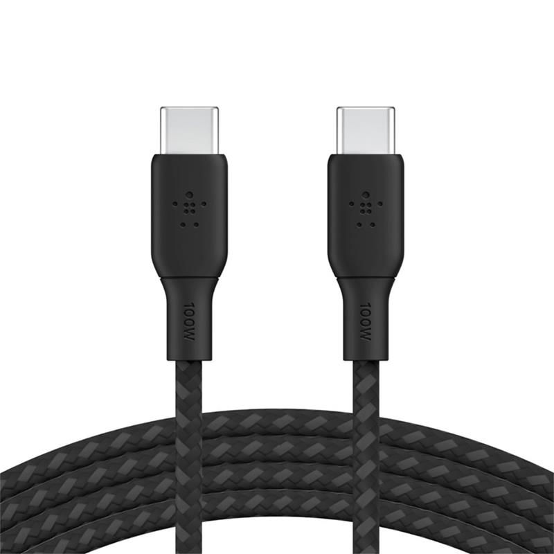 Belkin kábel Boost Charge Double-Braided USB-C to USB-C 100W 3m - Black