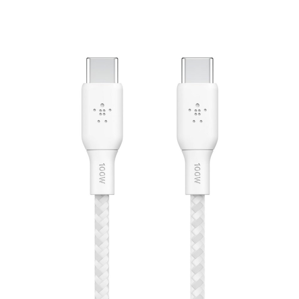 Belkin kabel Boost Charge Double-Braided USB-C to USB-C 100W 3m-White