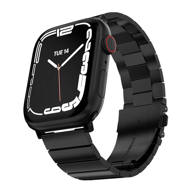 SwitchEasy remienok Maestro Stainless Steel pre Apple Watch 44/45/49mm - Black