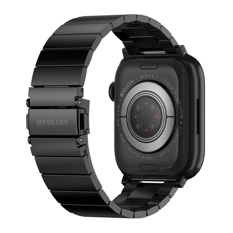 SwitchEasy remienok Maestro Stainless Steel pre Apple Watch 44/45/49mm - Black