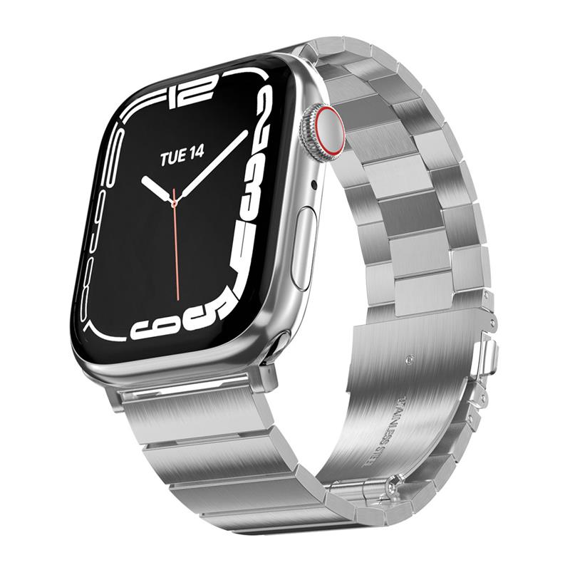 SwitchEasy remienok Maestro Stainless Steel pre Apple Watch 44/45/49mm - Sillver