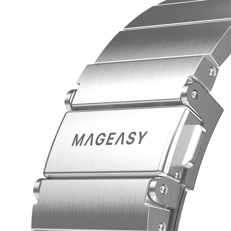 SwitchEasy remienok Maestro Stainless Steel pre Apple Watch 44/45/49mm - Sillver