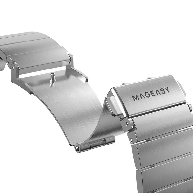 SwitchEasy remienok Maestro Stainless Steel pre Apple Watch 44/45/49mm - Sillver