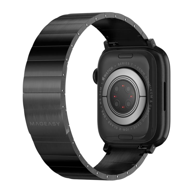 SwitchEasy remienok Maestro Magnetic Stainless Steel pre Apple Watch 44/45/49mm - Black