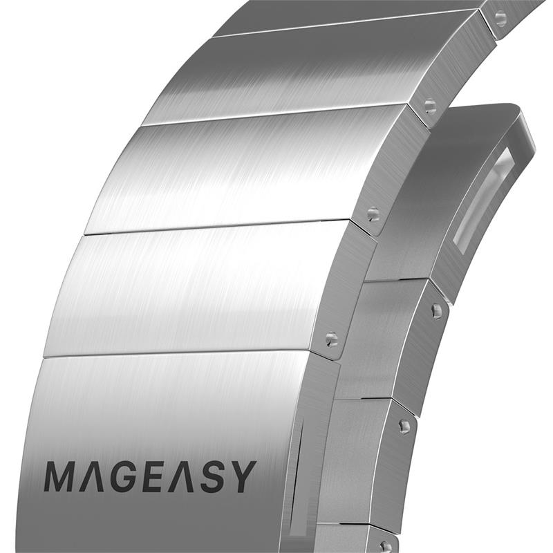SwitchEasy remienok Maestro Magnetic Stainless Steel pre Apple Watch 44/45/49mm - Silver