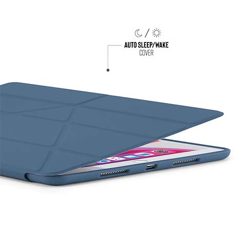 Pipetto pouzdro Origami TPU Case pro iPad 10.2 2021 - 2019 - Navy Blue