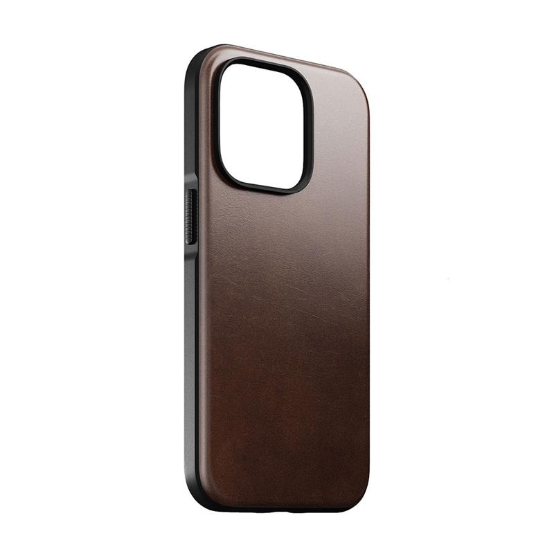 Nomad kryt Modern Leather Case Magsafe Horween pre iPhone 14 Pro - Rustic Brown