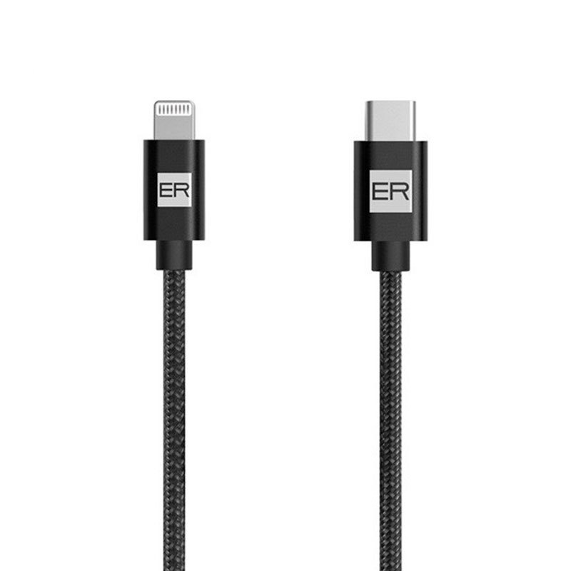 ER POWER kábel USB-C to Lightning 1.2m - Black