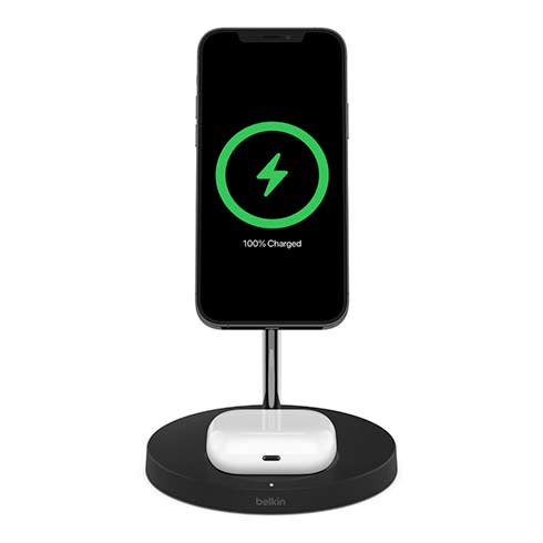 Belkin Boost Charge Pro 2-in-1 Wireless Charger with Magsafe 15W - Black*Vystavený*