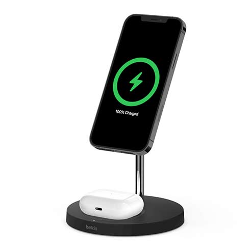 Belkin Boost Charge Pro 2-in-1 Wireless Charger with Magsafe 15W - Black*Vystavený*