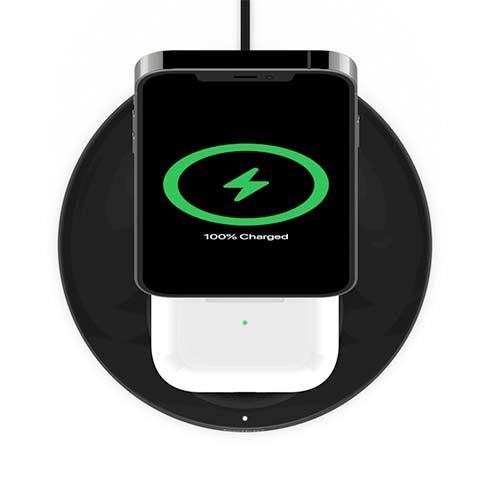Belkin Boost Charge Pro 2-in-1 Wireless Charger with Magsafe 15W - Black*Vystavený*