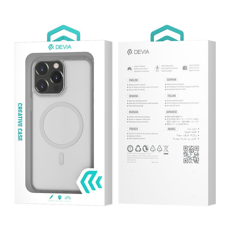 Devia kryt Pure Clear Magnetic Shockproof Case pre iPhone 14 Pro Max - Clear