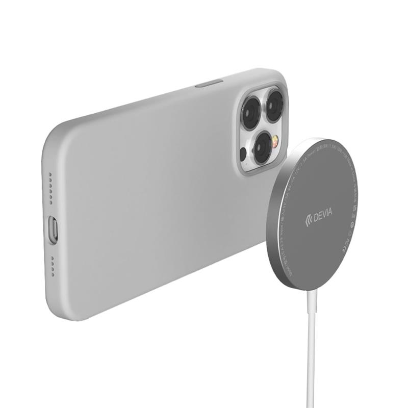 Devia kryt Nature Series Silicone Magnetic Case pre iPhone 14 Pro - Navy Blue