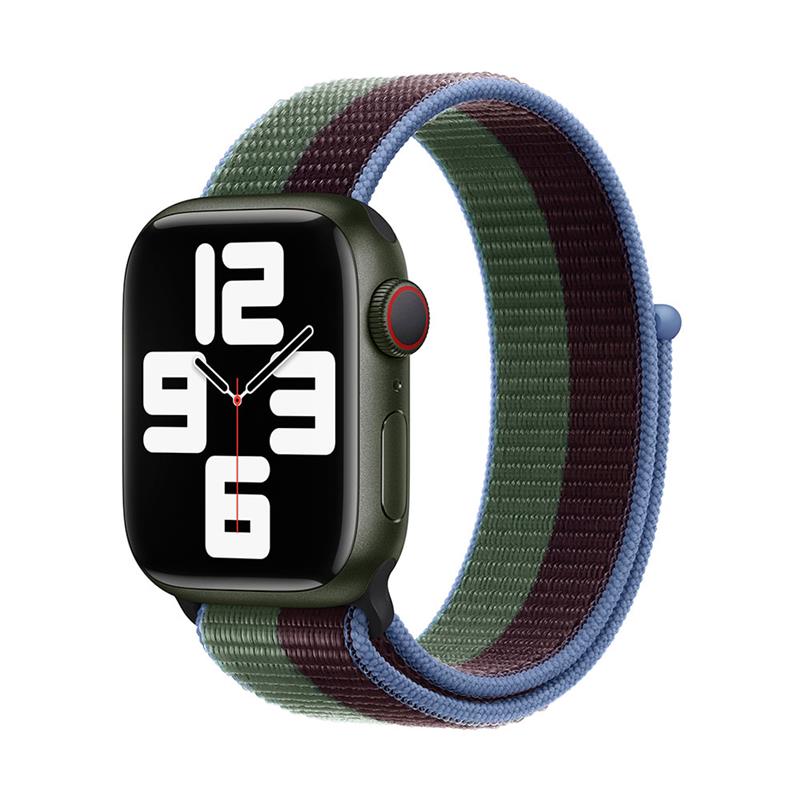 Devia remienok Nylon Braided Two-Tone Loop pre Apple Watch 40/41/42mm - Eucalyptus Green