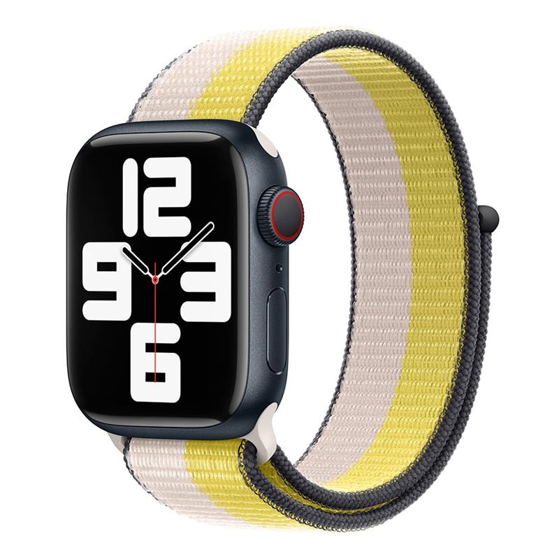 Devia remienok Nylon Braided Two-Tone Loop pre Apple Watch 44/45/46mm - Oat Milk
