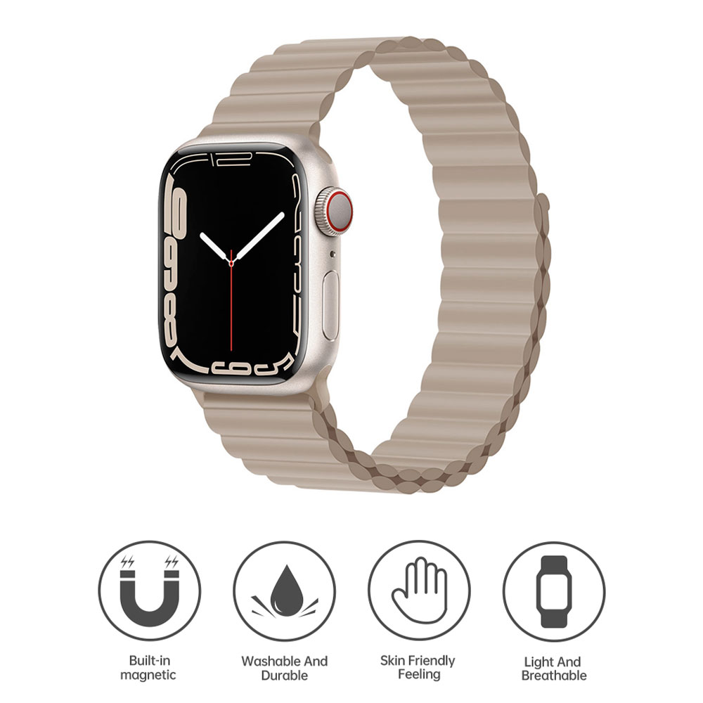 Devia remienok Deluxe Series Sport3 Silicone Magnet Band 40/41/42mm - Khaki