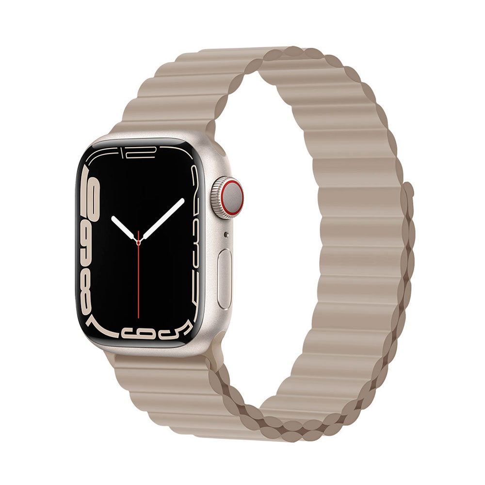 Devia remienok Deluxe Series Sport3 Silicone Magnet Band 40/41/42mm - Khaki