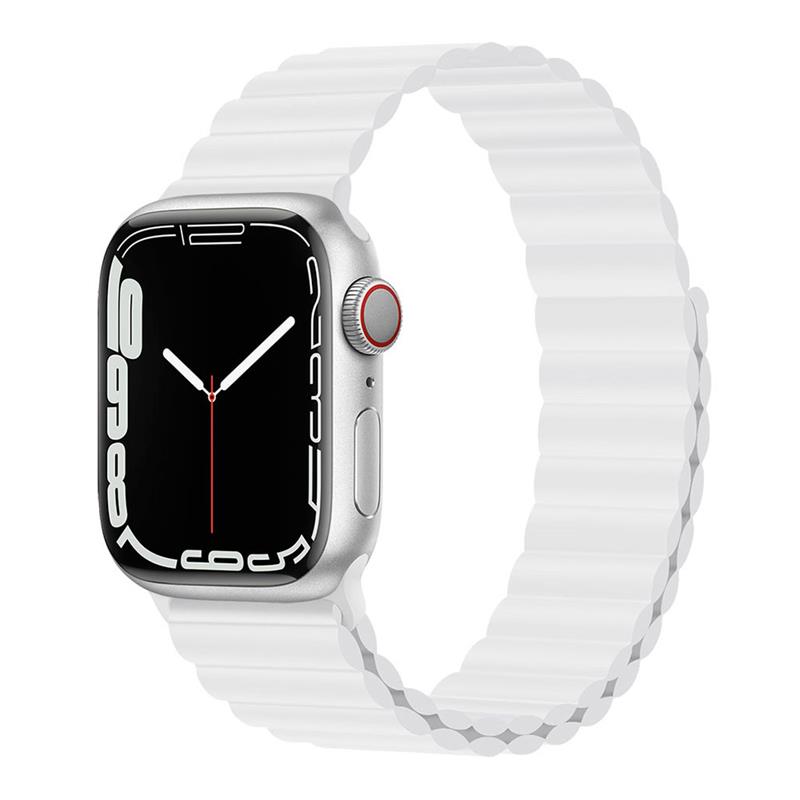 Devia remienok Deluxe Series Sport3 Silicone Magnet Band 44/45/46mm - White