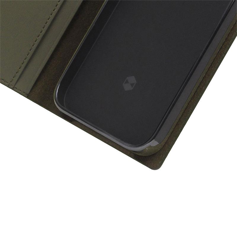 SLG Design puzdro D+ Italian Carbon Leather Diary pre iPhone 14 Pro - Khaki