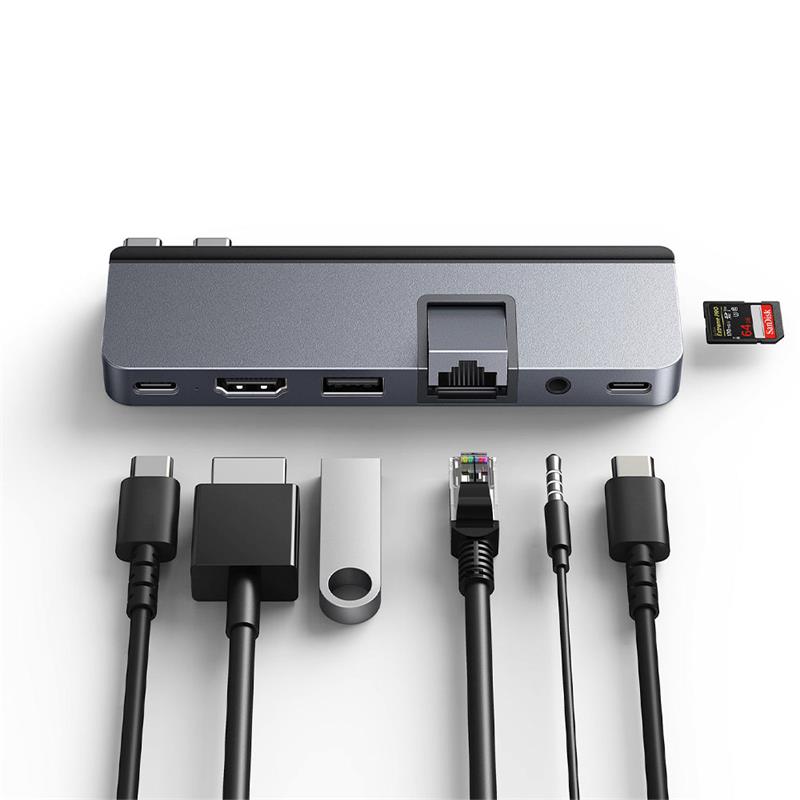 Hyper USB-C Hub HyperDrive Duo Pro 7-in-2 - Space Gray