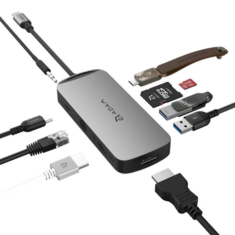 Adam Elements CASA X DP USB-C 8K 10-in-1 Hub  - Grey