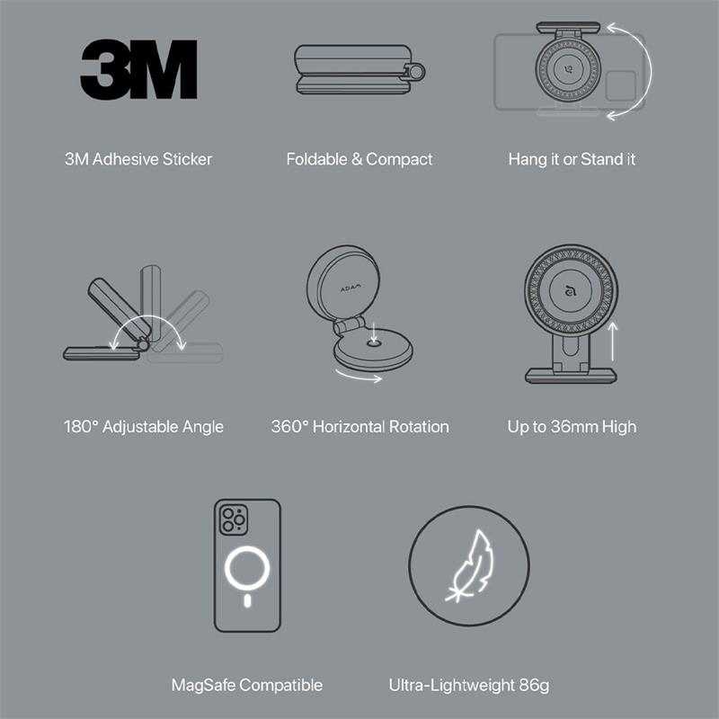 Adam Elements stojan Mag Q Multifunction Magnetic Stand - Black