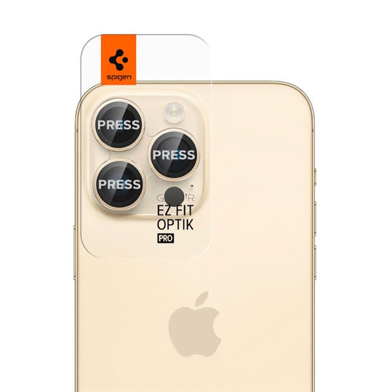 Spigen Optik Pro Lens Protector pre iPhone 14 Pro/14 Pro Max - Gold