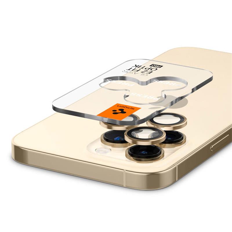 Spigen Optik Pro Lens Protector pre iPhone 14 Pro/14 Pro Max - Gold