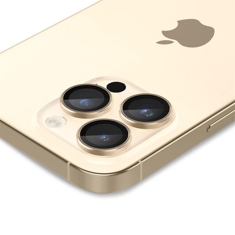 Spigen Optik Pro Lens Protector pre iPhone 14 Pro/14 Pro Max - Gold