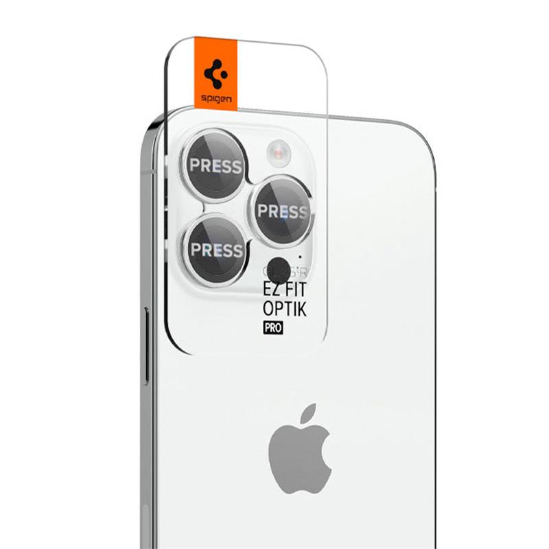 Spigen Optik Pro Lens Protector pre iPhone 14 Pro/14 Pro Max - Silver