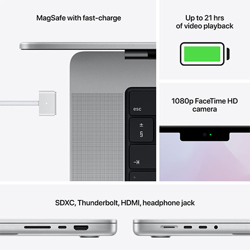 MacBook Pro 14" Apple M1 Pro 8-core CPU 14-core GPU 16GB 512GB Stříbrný CZ *ROZBALENO*