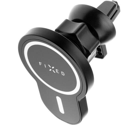 FIXED MagClick s podporou uchytenia MagSafe, 15W,držiak s bezdrôtovým nabíjaním,  čierny