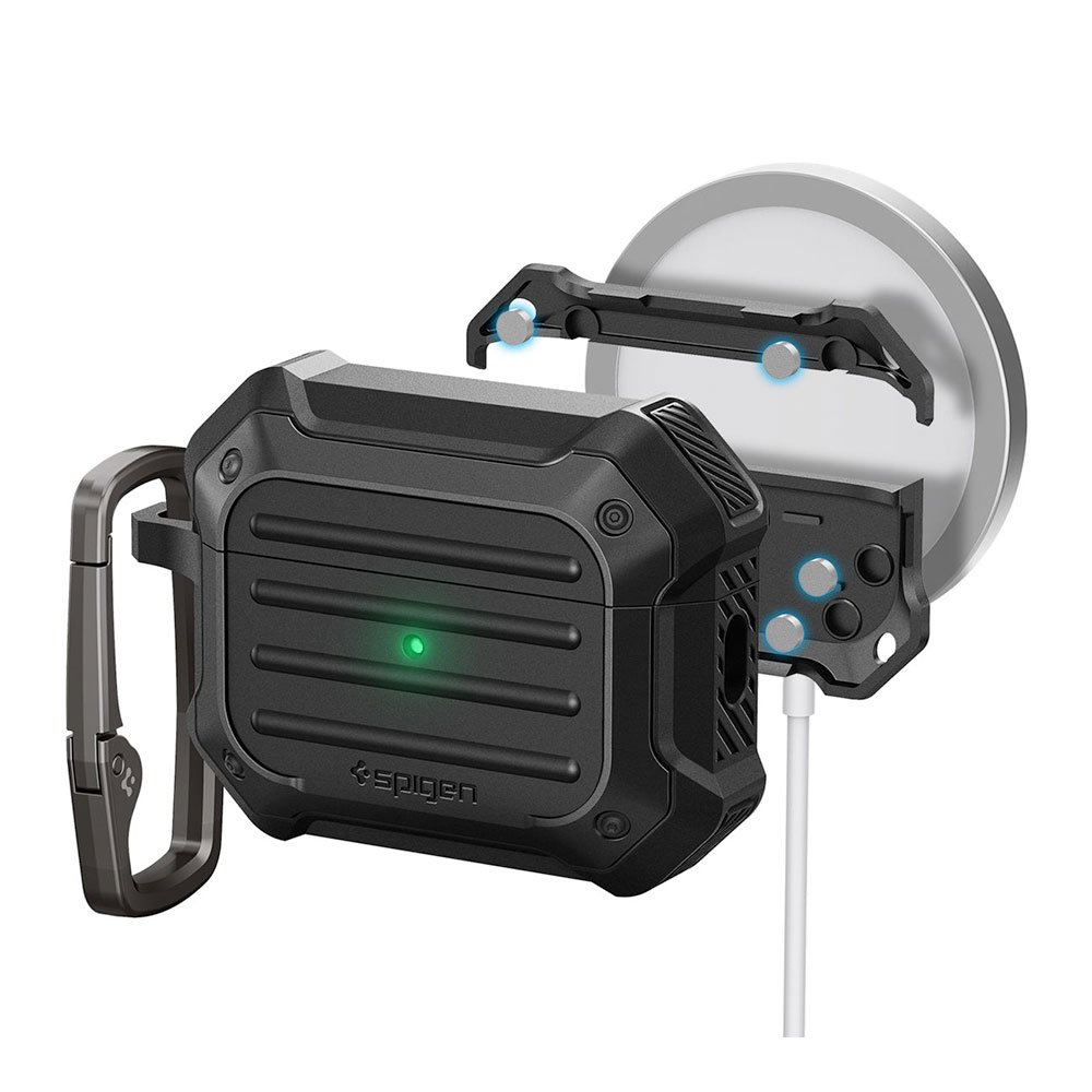 Spigen puzdro Tough Armor Magsafe pre Apple Airpods Pro 2 - Black