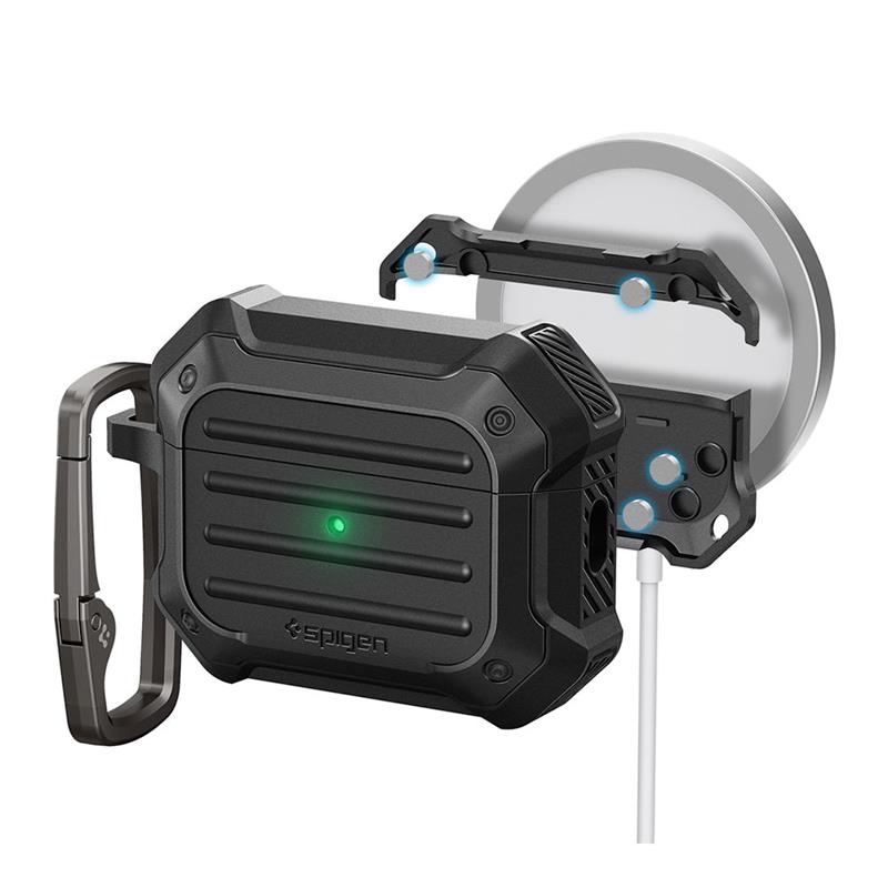 Spigen puzdro Tough Armor Magsafe pre Apple Airpods Pro 2 - Black