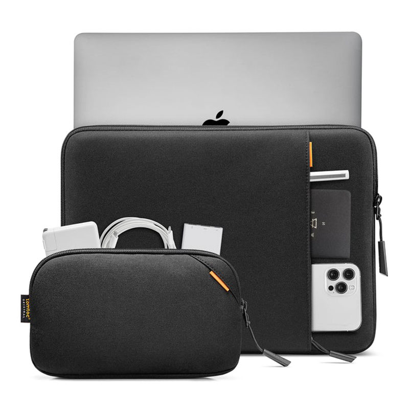 Tomtoc pouzdro Recycled Sleeve with Pouch pro Macbook Pro 14" M1/M2/M3-Black
