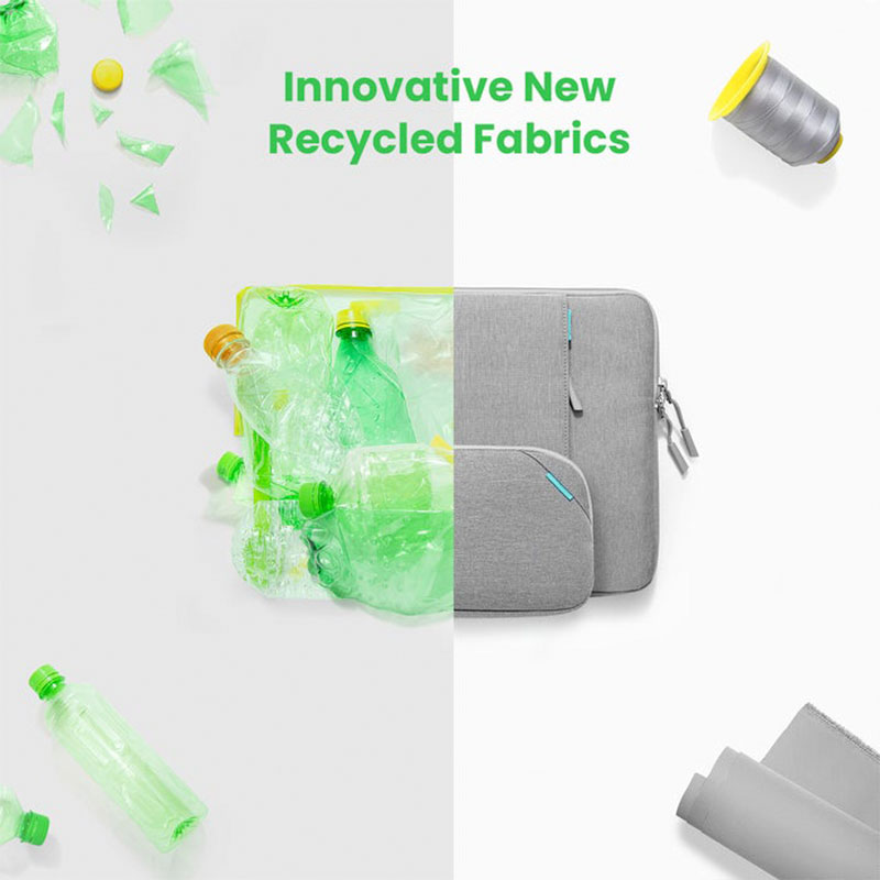 Tomtoc pouzdro Recycled Sleeve with Pouch pro Macbook Pro 14" M1/M2/M3-Gray