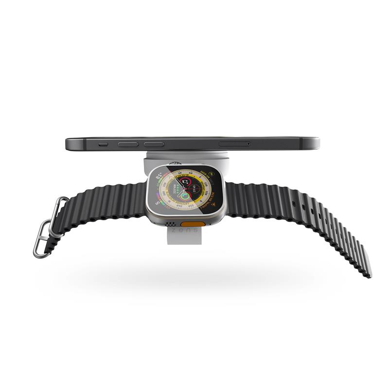 ZENS 2-in-1 MagSafe + Watch travel charger - White