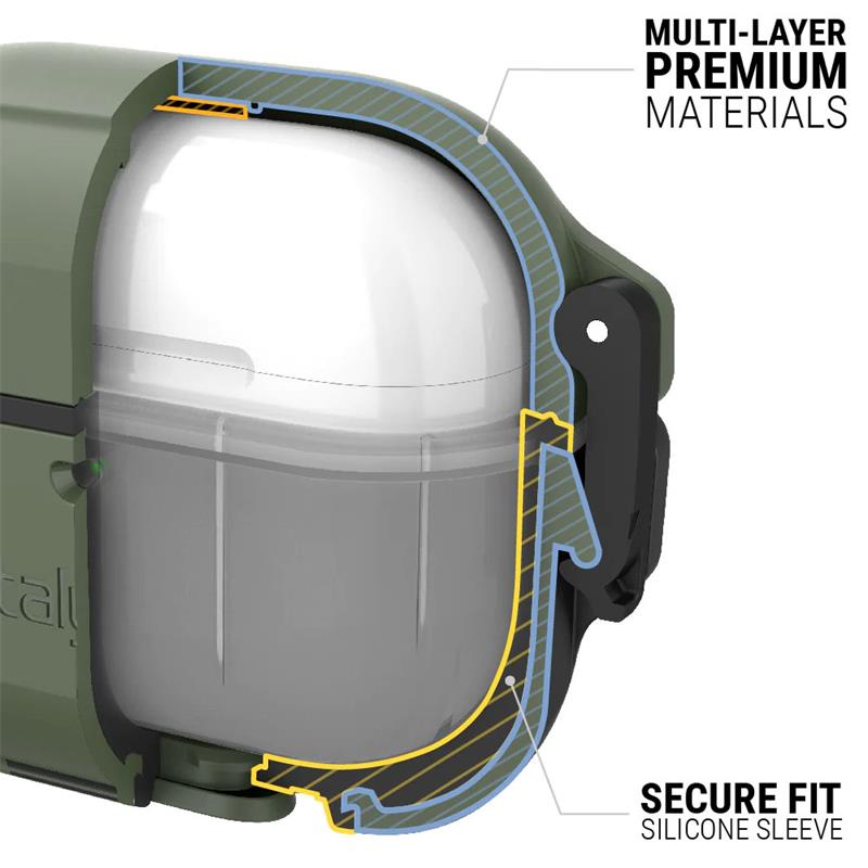 Catalyst puzdro Total Protection Case pre AirPods 3 - Army Green