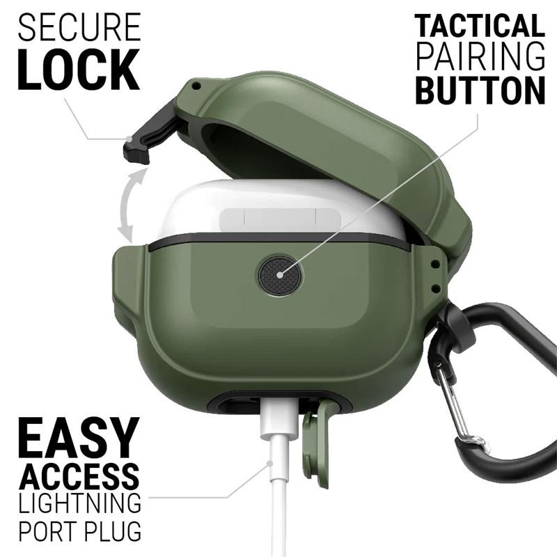 Catalyst puzdro Total Protection Case pre AirPods 3 - Army Green