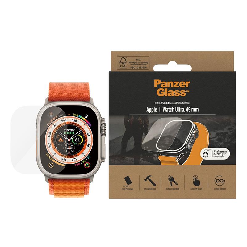PanzerGlass ochranné sko pre Apple Watch Ultra 49mm - Clear